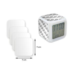 Láminas plásticas para Reloj despertador con luz de colores