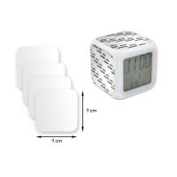 Láminas plásticas para Reloj despertador con luz de colores