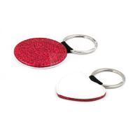 Porte-clés simili cuir rose avec paillettes (différentes formes)