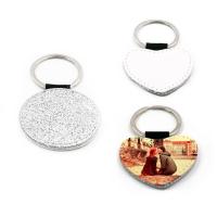 Silver leatherette keychains with glitter (various shapes)