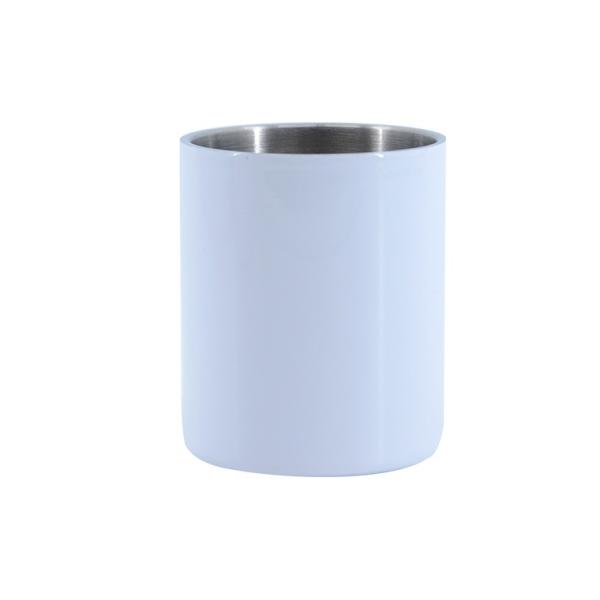 Taza de acero con asa de mosquetón 10 oz (Blanca)