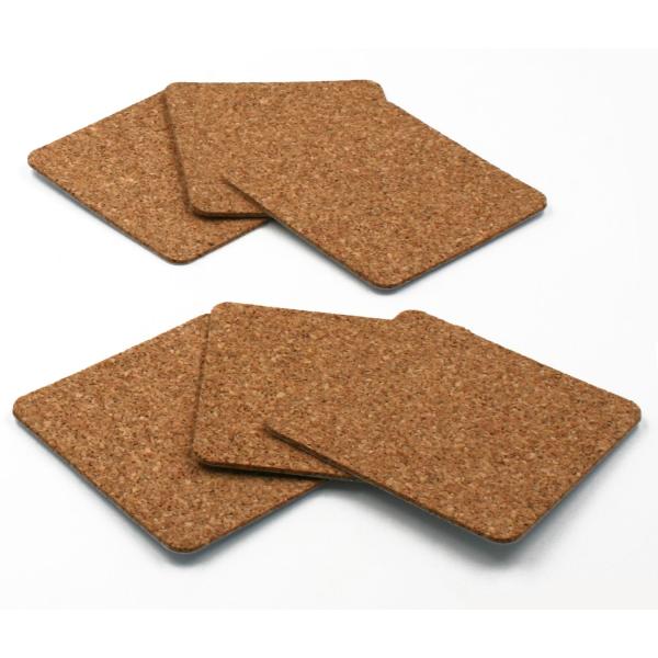 Square cardboard coasters - Pack of 6 pieces