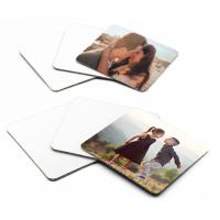 Square cardboard coasters - Pack of 6 pieces
