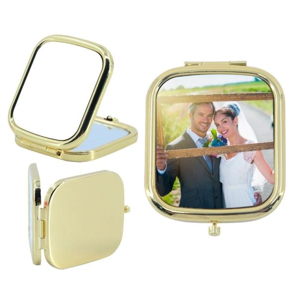 Espejo de bolso rectangular