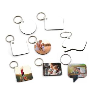 Porte-clés en bois à 2 côtés (différentes formes)