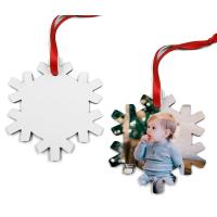 Ornements flocon de neige en bois (2 côtés)