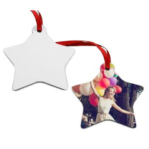 Ornements d'étoile de Noël en bois (2 côtés)