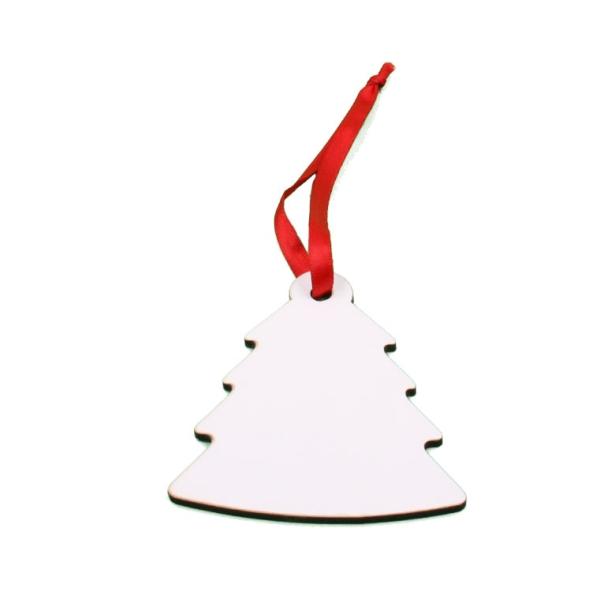 Wooden Christmas tree ornaments (2 sides)