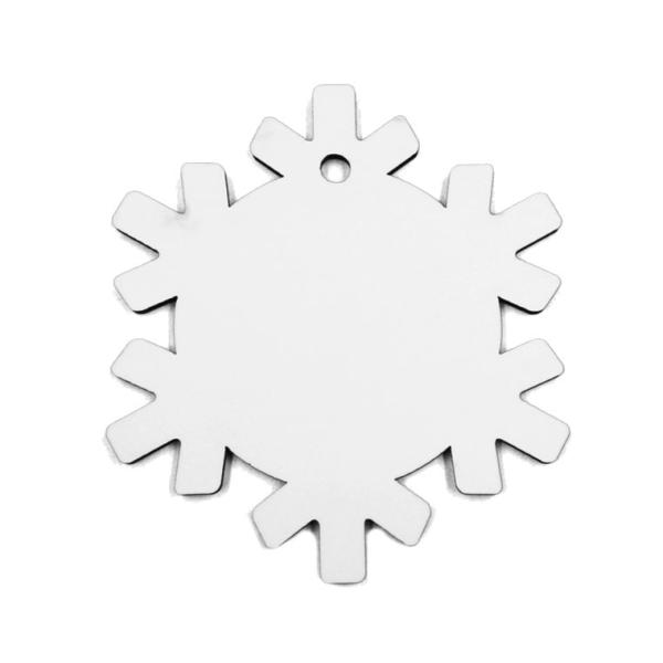 Ornements flocon de neige en bois (2 côtés)