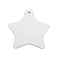 Adornos estrella de navidad de madera (2 caras)