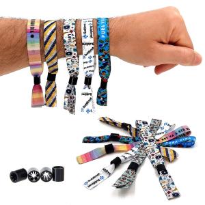 Bracelets en tissu avec fermeture coulissante en plastique anti-torsion (Pack de 5u.)