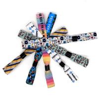 Woven wristbands with plastic sliding clip closure (Pack of 5u.)