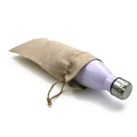 Sac à vin aspect toile de jute 17 x 34 cm