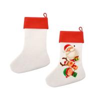 Chaussette de Noël aspect lin