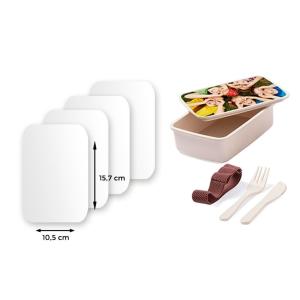 Plastic sheeting for Bamboo lunch box with cutlery