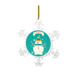 Metallic snowflake ornament 2