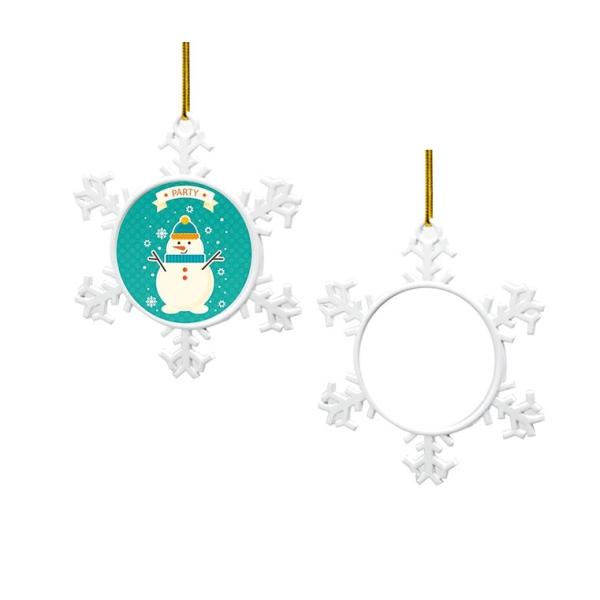 Adornos copo de nieve metálicos