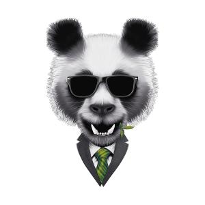 Transfer textil diseño Panda office