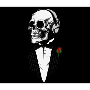 Transfer textil diseño Skull Elegant