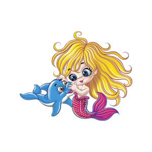 Transfer textil diseño Sirenita