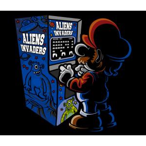 Transfer textil diseño Mario playing