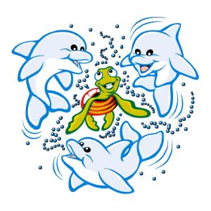 Transfert textile désign Delfines