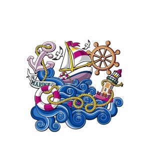 Transfer textil diseño Marine