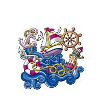 Textil transfer design Marine