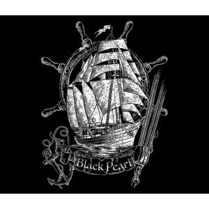 Textil transfer design Black pearl