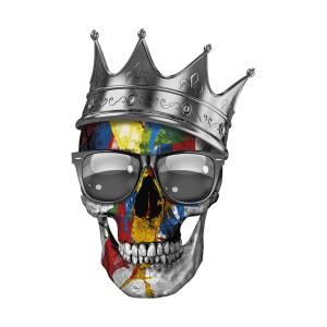 Transfer textil diseño Skull Color