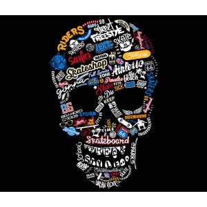 Textil transfer design Skull Street