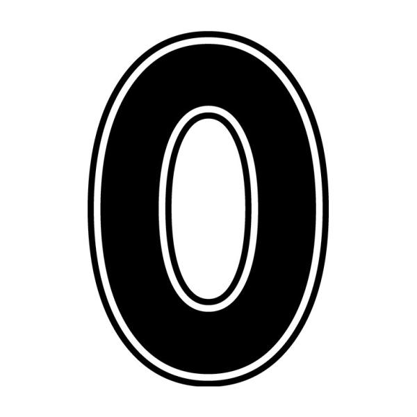 Transfert textile Numéros ronds 23 cm