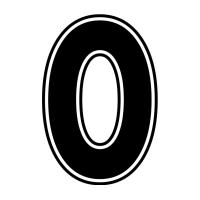 Transfer textil Números redondos 23 cm