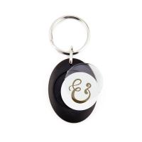 Acrylic keychains with coin for shopping cart CR-Z CARRO