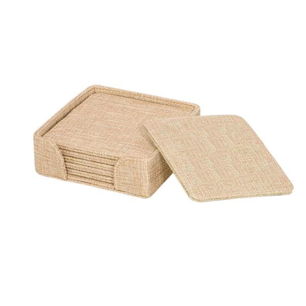 Posavasos cuadrado tipo arpillera (Pack 6)