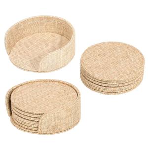 Sous-verres ronds en toile de jute (Pack 6) 2