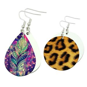 Leatherette earrings (various shapes) 2