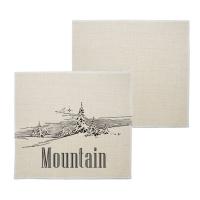 Square linen-type coasters