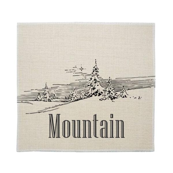 Square linen-type coasters