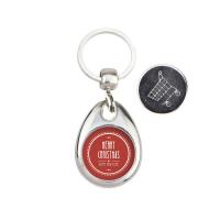 Porte-clés en métal avec jeton pour caddie MH-25 CARRO