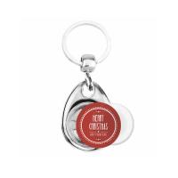 Metal keychain with coin for shopping cart MH-25 CARRO