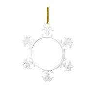 Adornos copo de nieve metálicos