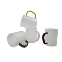 Tazas de cristal esmerilado de colores