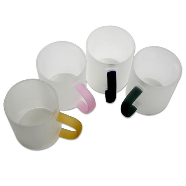 Tazas de cristal esmerilado de colores