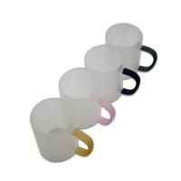 Tazas de cristal esmerilado de colores