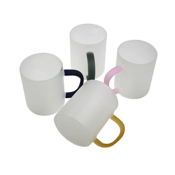 Tazas de cristal esmerilado de colores