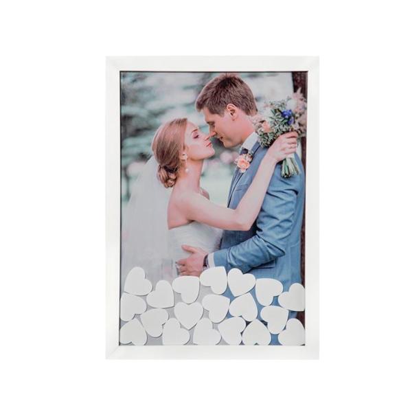 Cadre photo et blocs de coeurs 42x30 cm