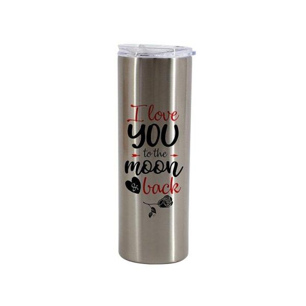 20 Oz Stainless Steel Bottle with Transparent Lid