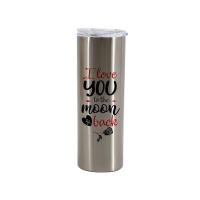 20 Oz Stainless Steel Bottle with Transparent Lid