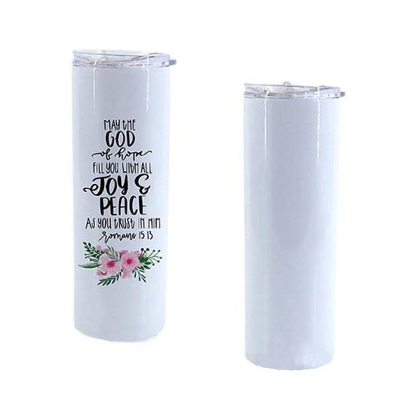 Botellas de acero inoxidable con tapa transparente de 20oz